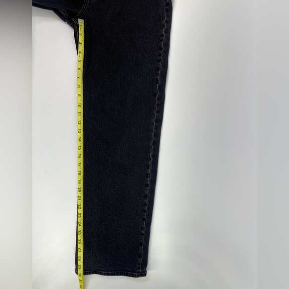 Abercrombie & Fitch Black 90s Relaxed High Rise Straight Leg Mixed Jean 30/10R - Picture 13 of 13